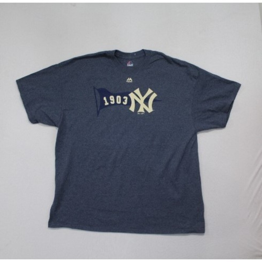 New York Yankees Men Gray Tee Shirt 1903 Logo Size XXL